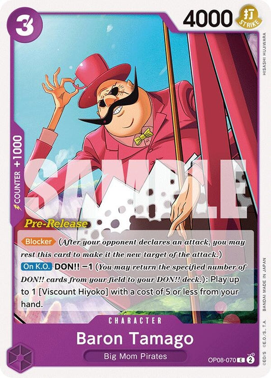 Image for Baron Tamago (OP08-070) (Two Legends Pre-Release Cards) - One Piece Card Game