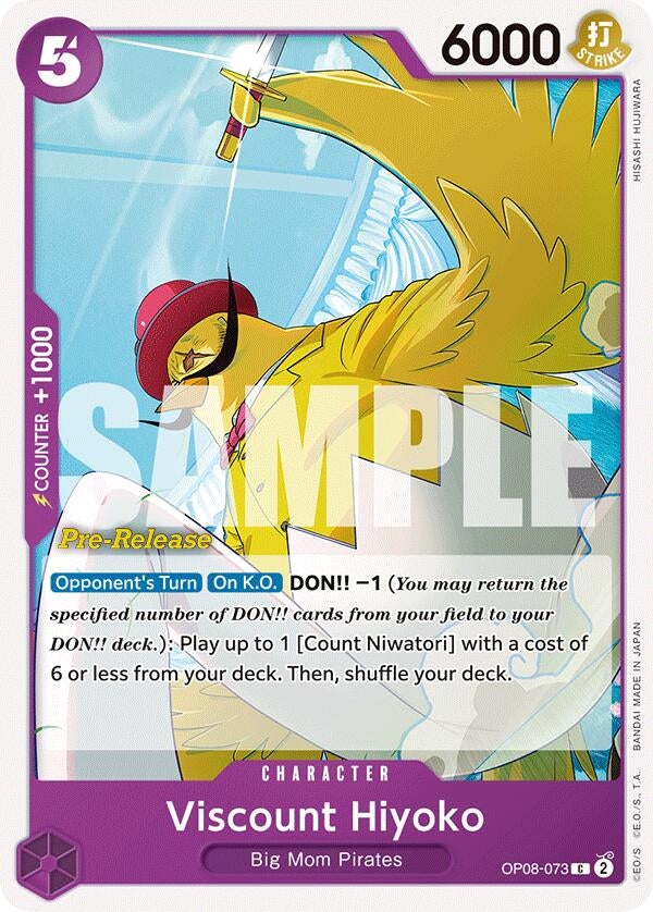 Image for Viscount Hiyoko (OP08-073) (Two Legends Pre-Release Cards) - One Piece Card Game