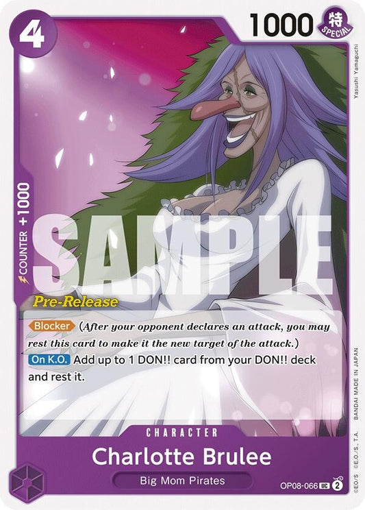 Image for Charlotte Brulee (OP08-066) (Two Legends Pre-Release Cards) - One Piece Card Game
