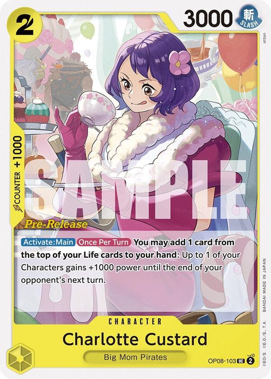 Image for Charlotte Custard (OP08-103) (Two Legends Pre-Release Cards) - One Piece Card Game