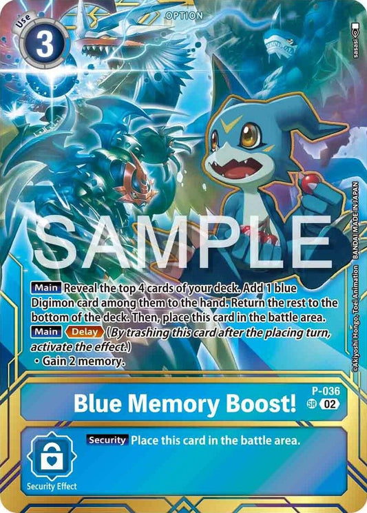 Image for Blue Memory Boost! - P-036 (Premium Card Collection - Memory Boost! Set) (P-036 P) (Digimon Promotion Cards) - Digimon Card Game