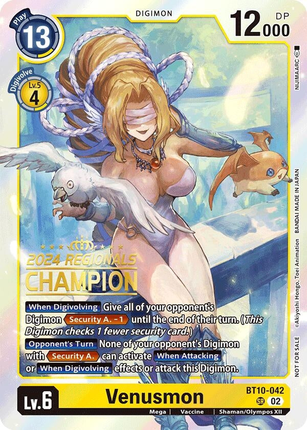 Image for Venusmon (2024 Regionals Champion) (BT10-042 SR) (Xros Encounter) - Digimon Card Game