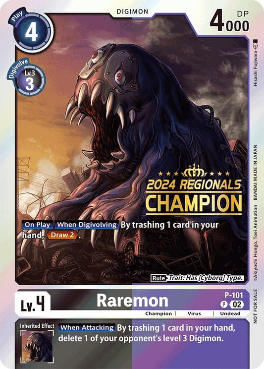 Image for Raremon - P-101 (2024 Regionals Champion) (P-101 P) (Digimon Promotion Cards) - Digimon Card Game
