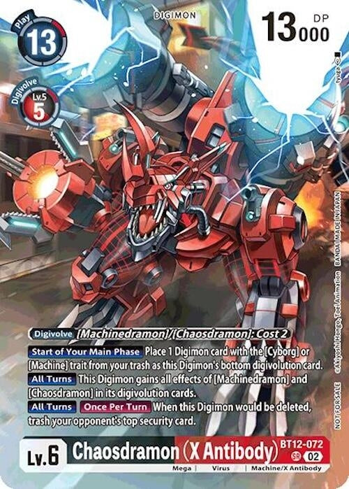 Image for Chaosdramon (X Antibody) (Event Pack 7) (BT12-072 SR) (Across Time) - Digimon Card Game