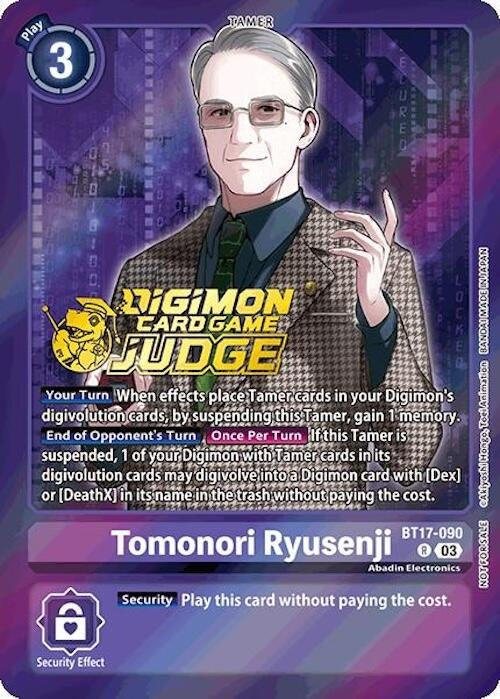 Image for Tomonori Ryusenji (Judge Pack 6) (BT17-090 R) (Secret Crisis) - Digimon Card Game