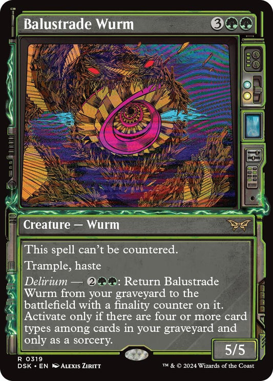 Image for Balustrade Wurm (Showcase) (319) (Duskmourn: House of Horror) - Magic: The Gathering