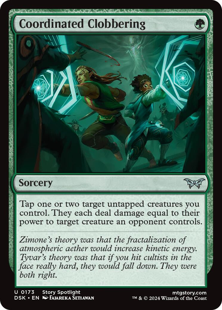 Image for Coordinated Clobbering (173) (Duskmourn: House of Horror) - Magic: The Gathering