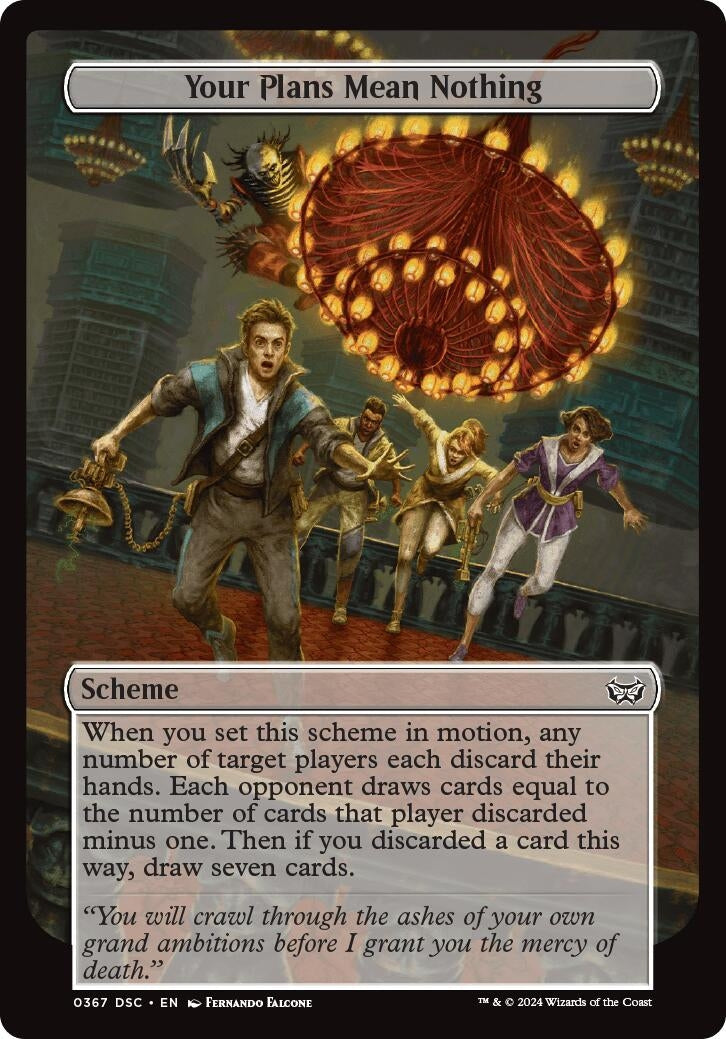 Image for Your Plans Mean Nothing (Full Art) (367) (Archenemy: Duskmourn) - Magic: The Gathering