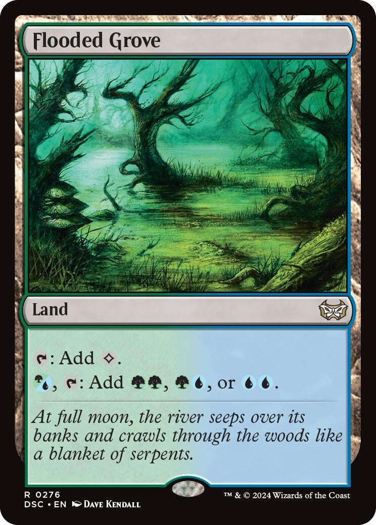 Image for Flooded Grove (276) (Commander: Duskmourn: House of Horror) - Magic: The Gathering