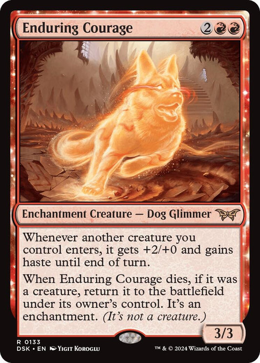 Image for Enduring Courage (133) (Duskmourn: House of Horror) - Magic: The Gathering