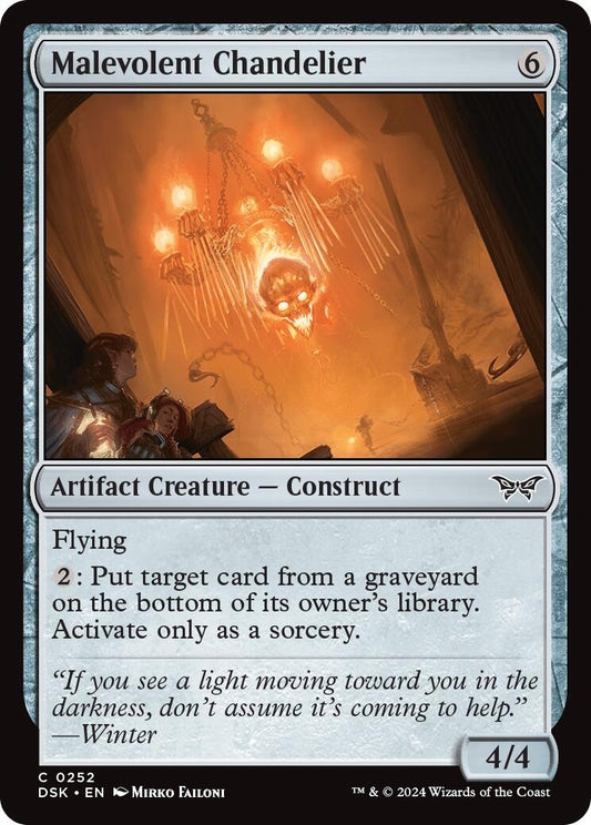 Image for Malevolent Chandelier (252) (Duskmourn: House of Horror) - Magic: The Gathering