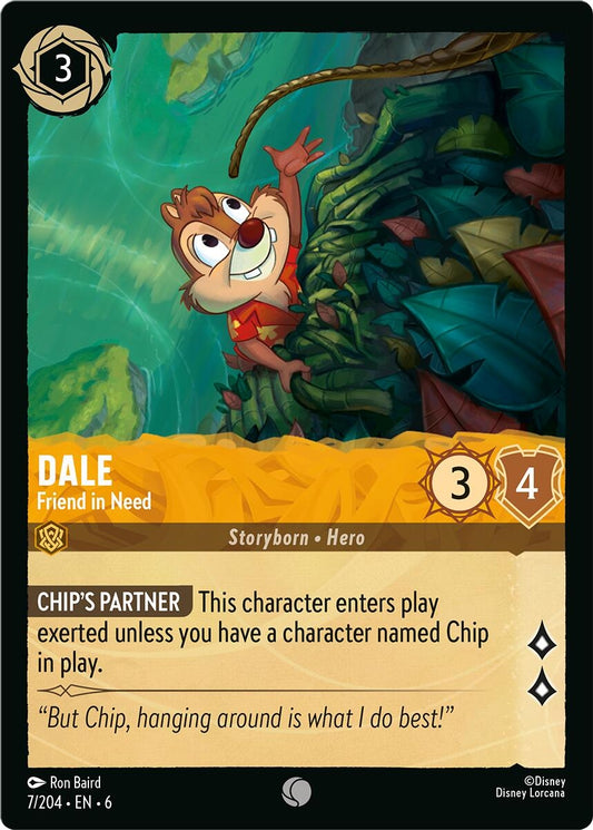 Image for Dale - Friend in Need (7/204) (Azurite Sea) - Disney Lorcana