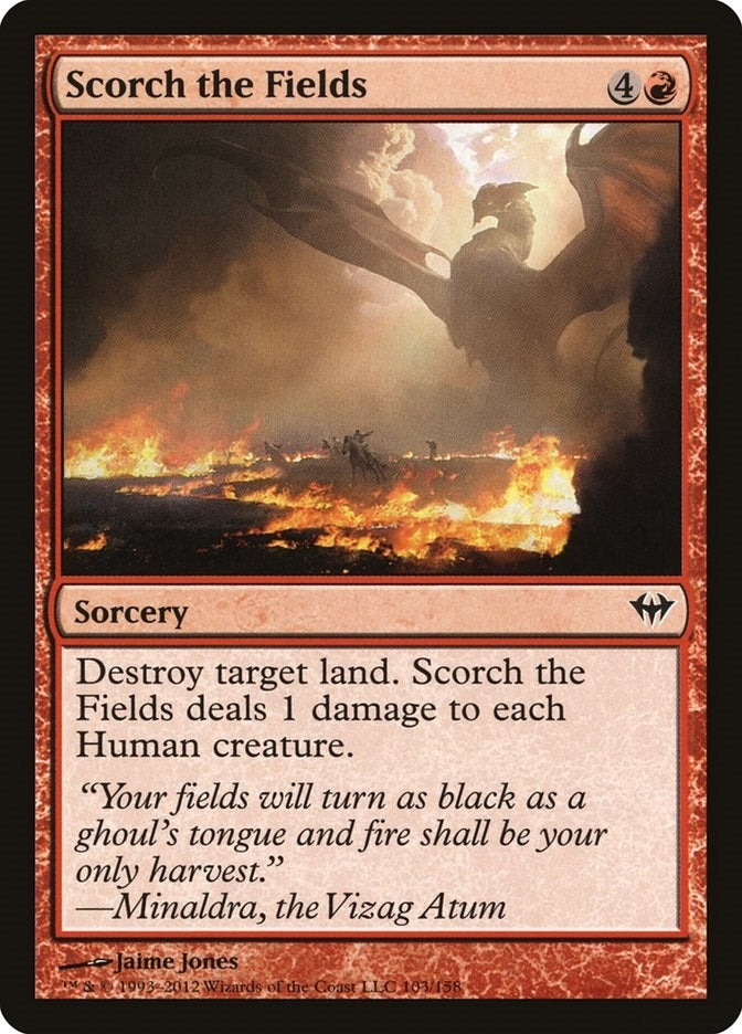 Image for Scorch the Fields (103) (Dark Ascension) - Magic: The Gathering