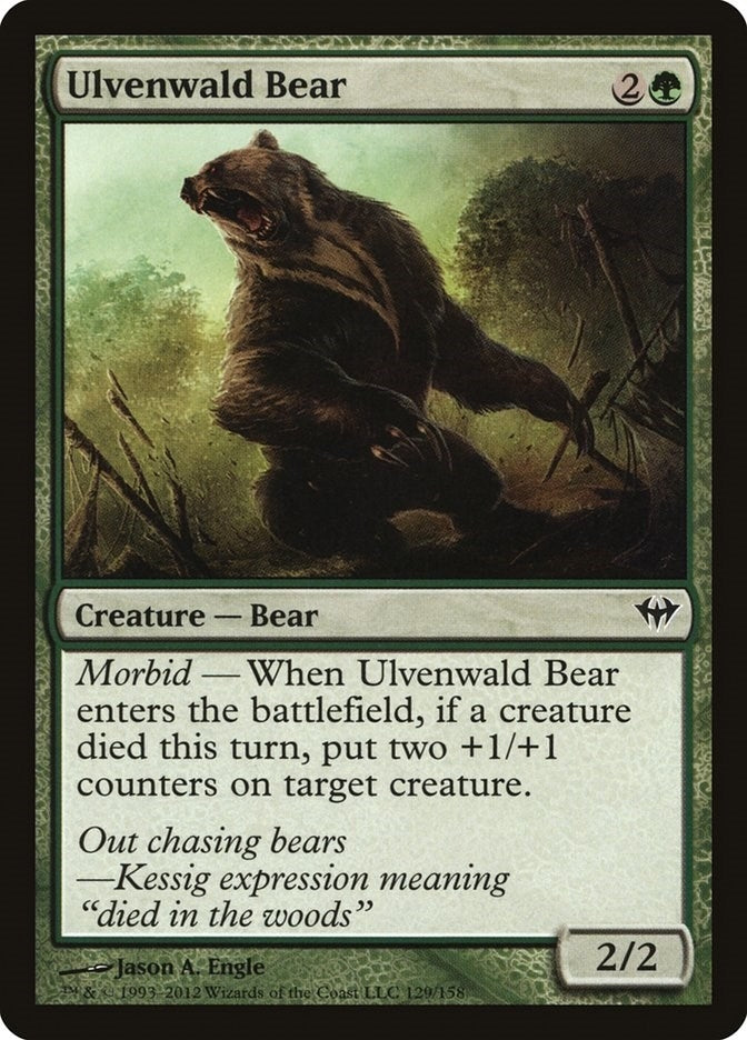 Image for Ulvenwald Bear (129) (Dark Ascension) - Magic: The Gathering