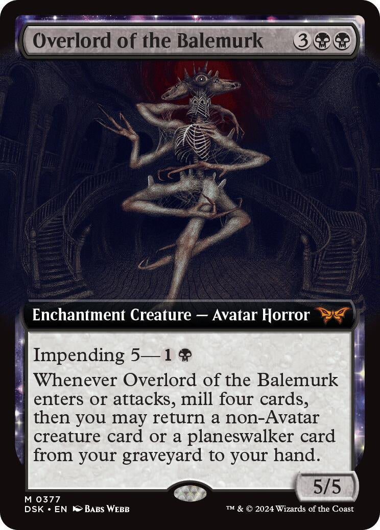 Image for Overlord of the Balemurk (Extended Art) (377) (Duskmourn: House of Horror) - Magic: The Gathering