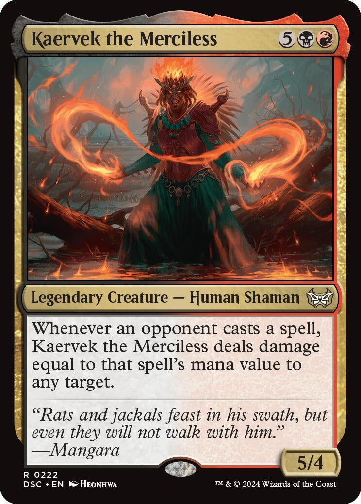 Image for Kaervek the Merciless (222) (Commander: Duskmourn: House of Horror) - Magic: The Gathering