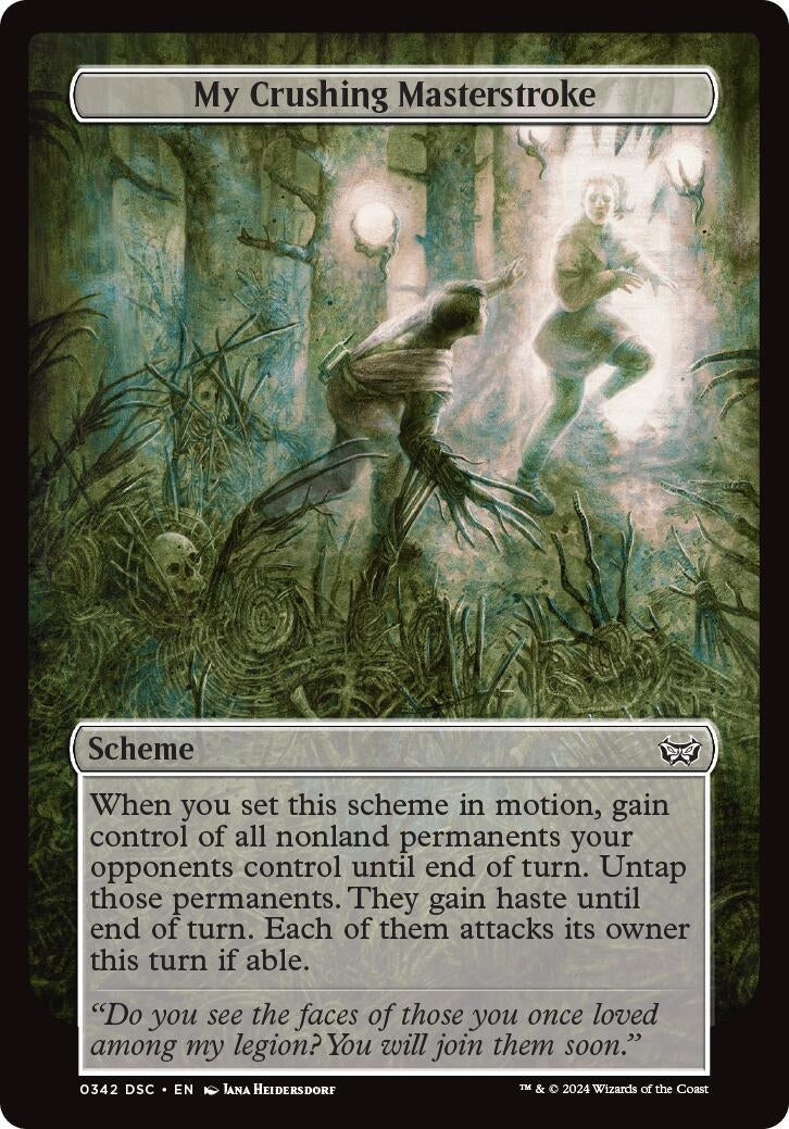 Image for My Crushing Masterstroke (Full Art) (342) (Archenemy: Duskmourn) - Magic: The Gathering