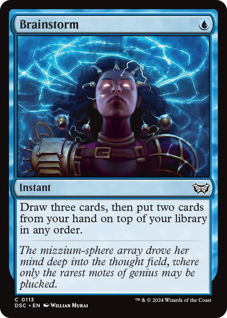 Image for Brainstorm (113) (Commander: Duskmourn: House of Horror) - Magic: The Gathering