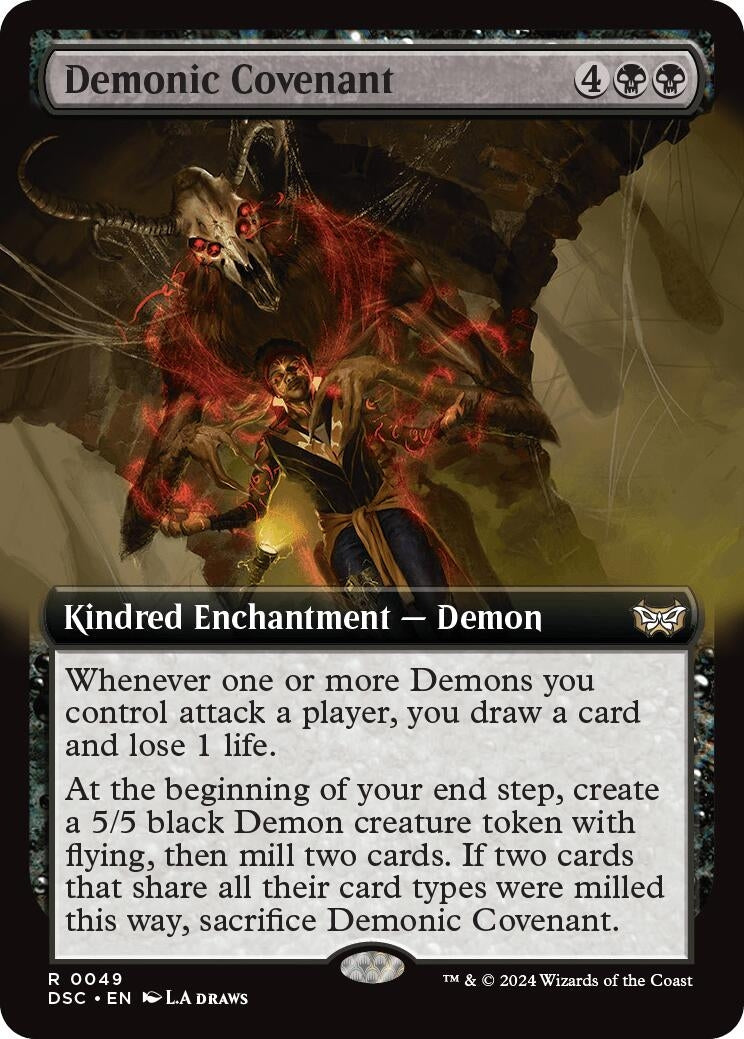 Image for Demonic Covenant (Extended Art) (49) (Commander: Duskmourn: House of Horror) - Magic: The Gathering