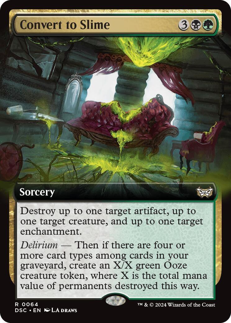 Image for Convert to Slime (Extended Art) (64) (Commander: Duskmourn: House of Horror) - Magic: The Gathering