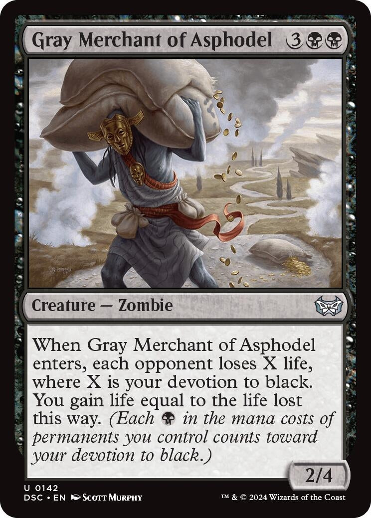 Image for Gray Merchant of Asphodel (142) (Commander: Duskmourn: House of Horror) - Magic: The Gathering