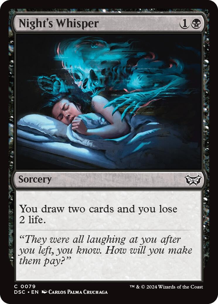 Image for Night's Whisper (79) (Commander: Duskmourn: House of Horror) - Magic: The Gathering