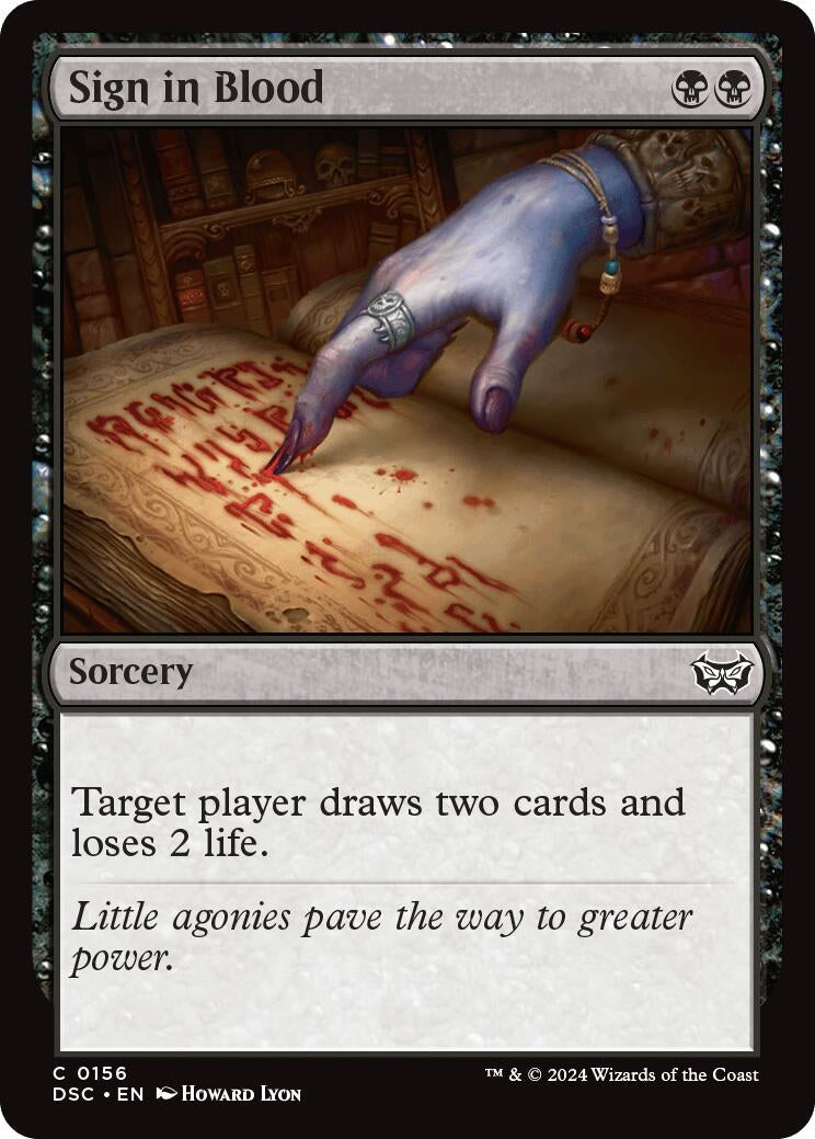 Image for Sign in Blood (156) (Commander: Duskmourn: House of Horror) - Magic: The Gathering