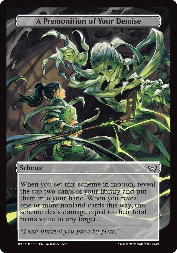 Image for A Premonition of Your Demise (Full Art) (353) (Archenemy: Duskmourn) - Magic: The Gathering