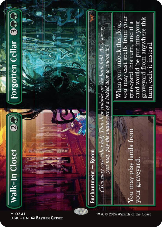 Image for Walk-In Closet // Forgotten Cellar (Borderless) (341) (Duskmourn: House of Horror) - Magic: The Gathering