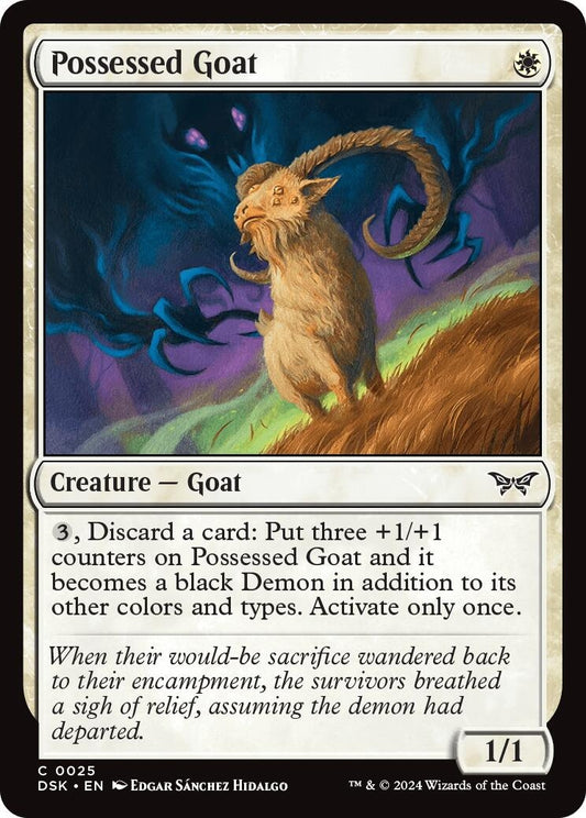 Image for Possessed Goat (25) (Duskmourn: House of Horror) - Magic: The Gathering