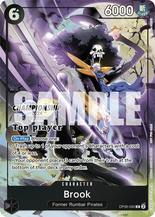 Image for Brook (Championship 2024 Top Player Pack) (OP06-092) (One Piece Promotion Cards) - One Piece Card Game