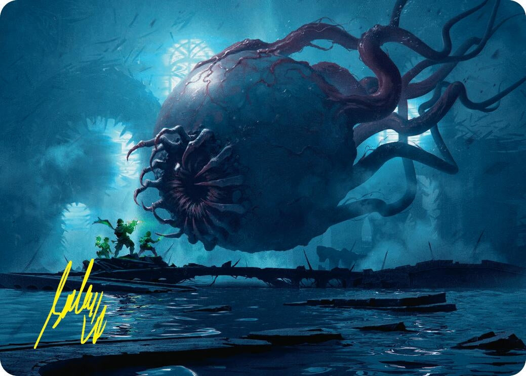 Image for Abhorrent Oculus Art Card (Gold-Stamped Signature) (3) (Art Series: Duskmourn: House of Horror) - Magic: The Gathering
