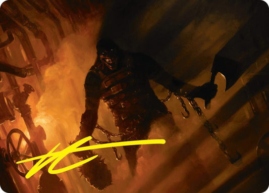 Image for Boilerbilges Ripper Art Card (Gold-Stamped Signature) (12) (Art Series: Duskmourn: House of Horror) - Magic: The Gathering