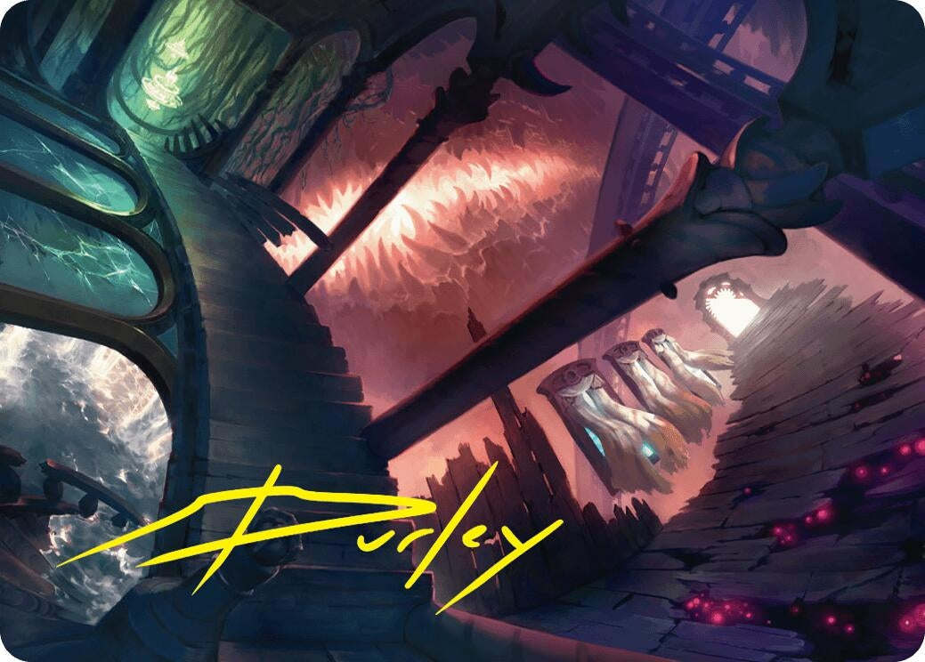 Image for Terramorphic Expanse Art Card (Gold-Stamped Signature) (27) (Art Series: Duskmourn: House of Horror) - Magic: The Gathering