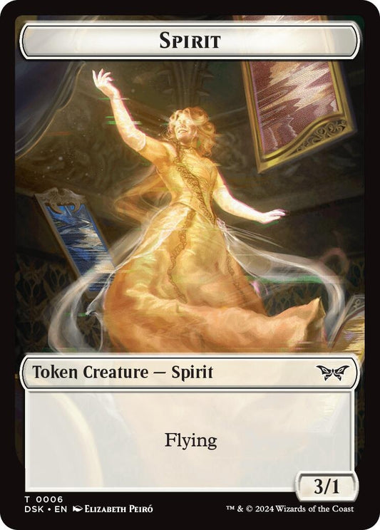 Image for Spirit (0006) // Manifest Double-Sided Token (6 // 18) (Duskmourn: House of Horror) - Magic: The Gathering