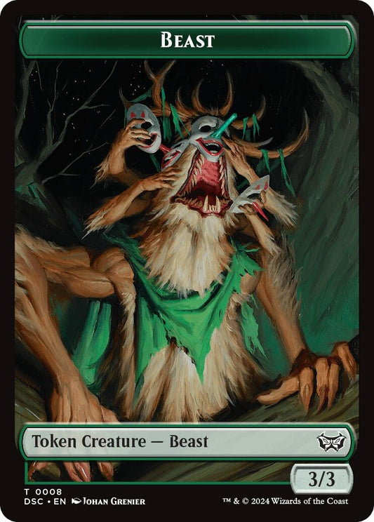 Image for Beast // Scarecrow Double-Sided Token (8 // 23) (Commander: Duskmourn: House of Horror) - Magic: The Gathering