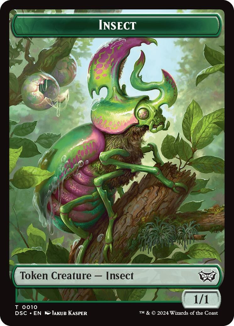 Image for Insect (0010) // Manifest Double-Sided Token (10 // 18) (Commander: Duskmourn: House of Horror) - Magic: The Gathering