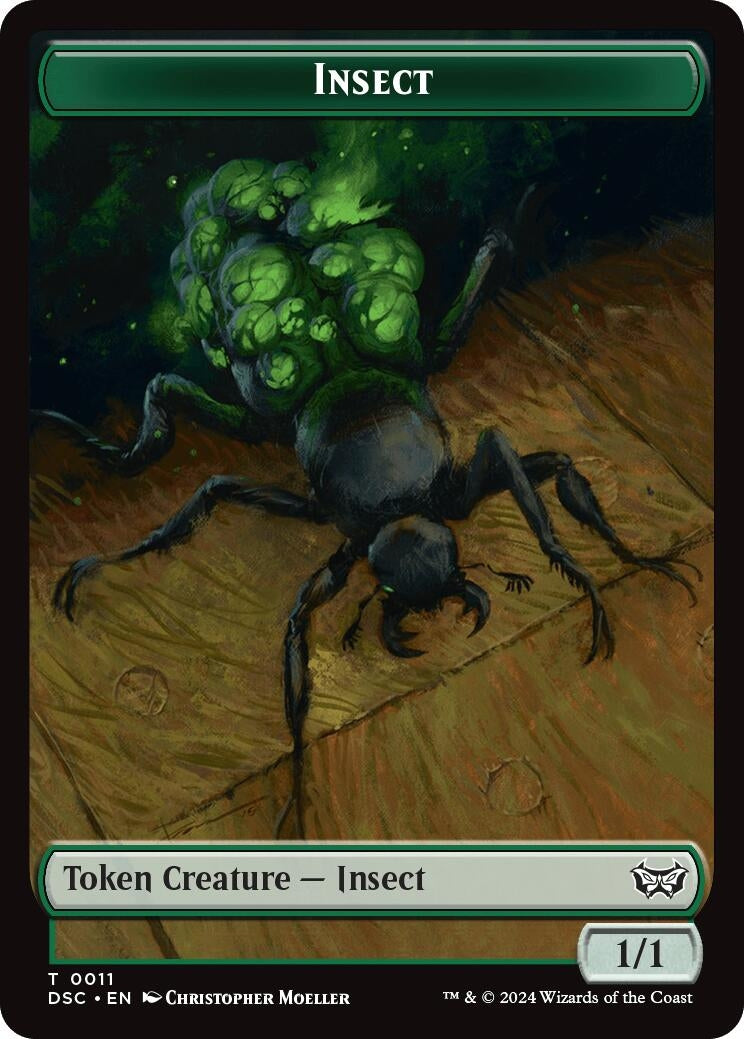 Image for Insect (0011) // Shapeshifter Double-Sided Token (11 // 1) (Commander: Duskmourn: House of Horror) - Magic: The Gathering
