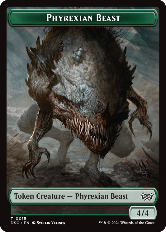 Image for Phyrexian Beast // Manifest Double-Sided Token (15 // 18) (Commander: Duskmourn: House of Horror) - Magic: The Gathering