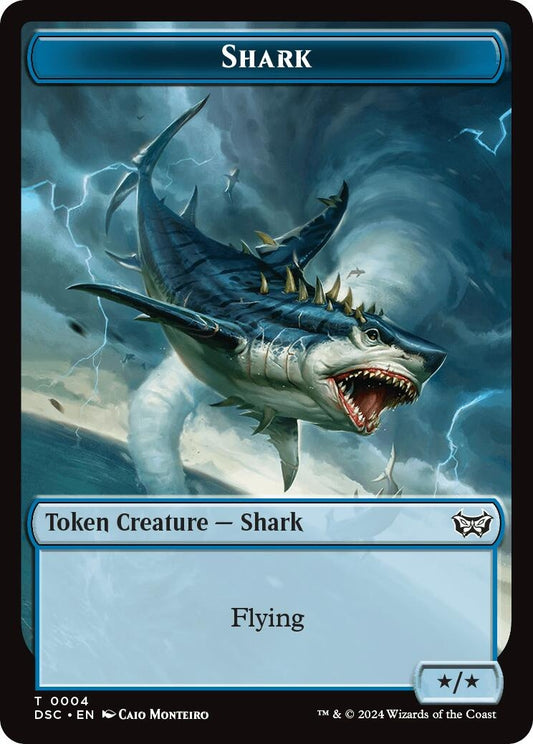 Image for Shark // Copy Double-Sided Token (4 // 1) (Commander: Duskmourn: House of Horror) - Magic: The Gathering