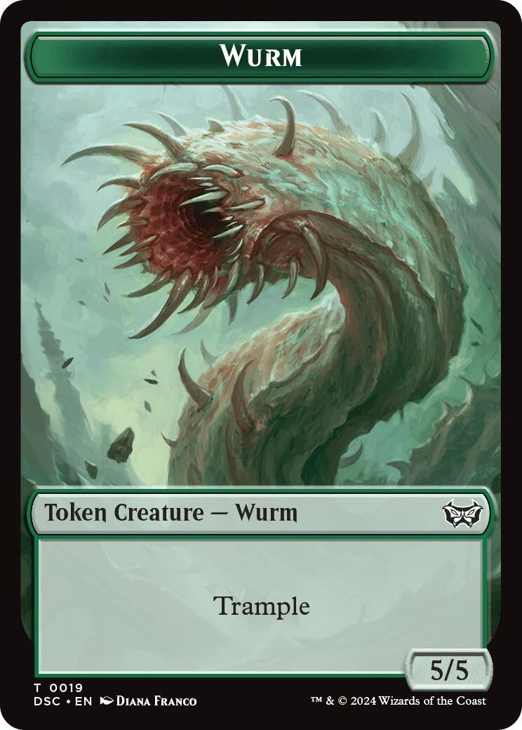 Image for Wurm (0019) // Insect (0010) Double-Sided Token (19 // 10) (Commander: Duskmourn: House of Horror) - Magic: The Gathering