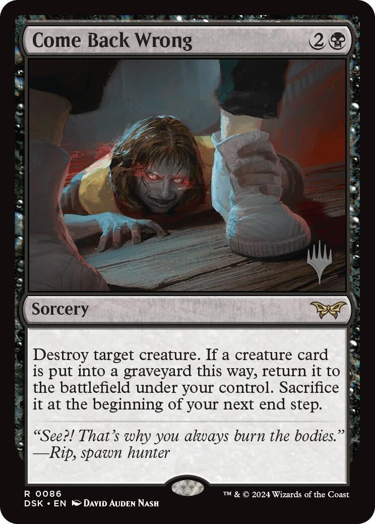 Image for Come Back Wrong (0086) (86) (Promo Pack: Duskmourn: House of Horror) - Magic: The Gathering