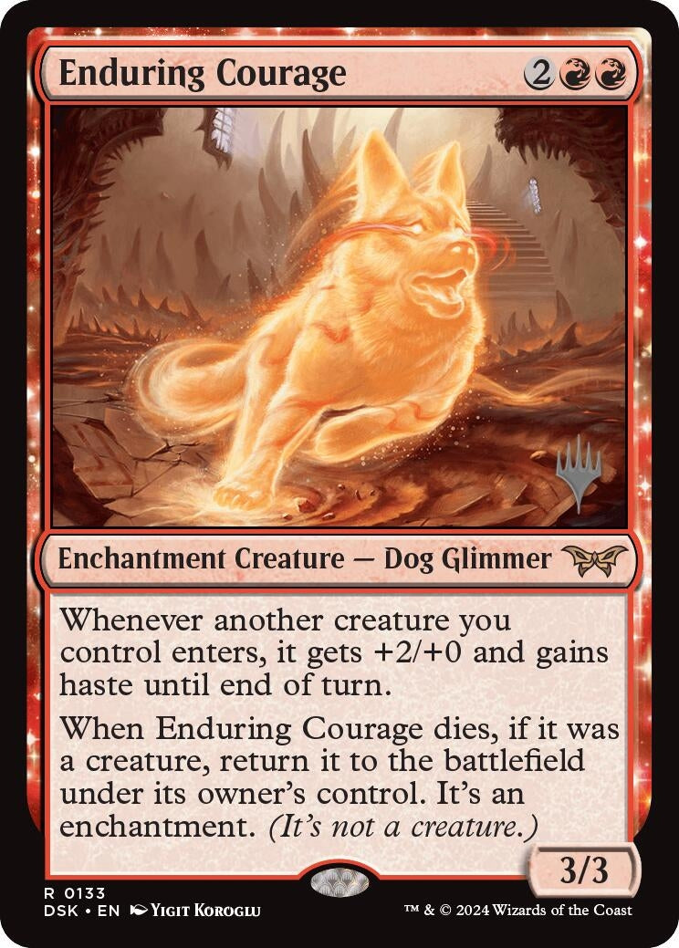 Image for Enduring Courage (133) (Promo Pack: Duskmourn: House of Horror) - Magic: The Gathering