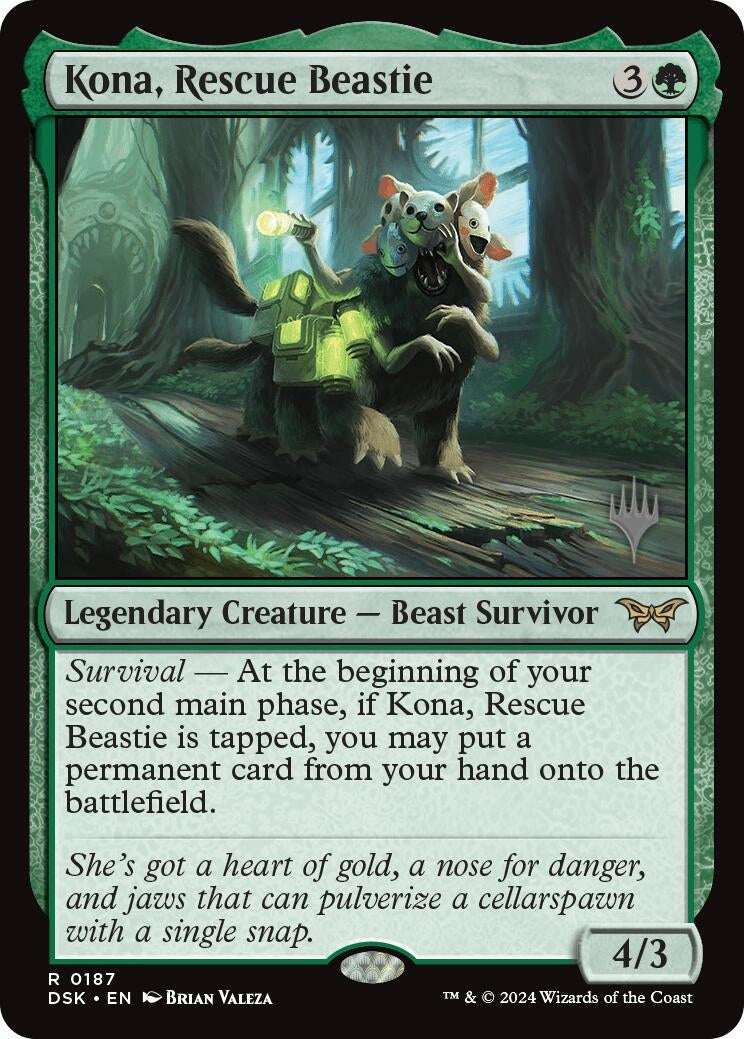 Image for Kona, Rescue Beastie (0187) (187) (Promo Pack: Duskmourn: House of Horror) - Magic: The Gathering