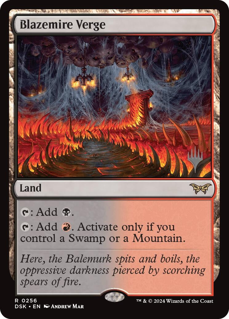 Image for Blazemire Verge (256) (Promo Pack: Duskmourn: House of Horror) - Magic: The Gathering