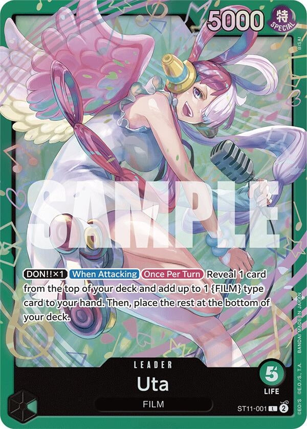 Image for Uta (ST11-001) (ST11-001) (Starter Deck 16: GREEN Uta) - One Piece Card Game