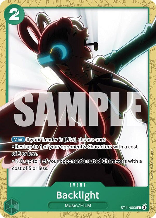 Image for Backlight (ST11-003) (Starter Deck 16: GREEN Uta) - One Piece Card Game