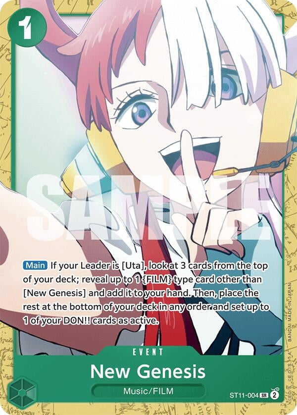 Image for New Genesis (ST11-004) (Starter Deck 16: GREEN Uta) - One Piece Card Game