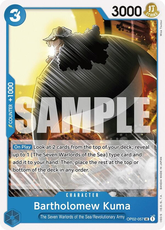 Image for Bartholomew Kuma (OP02-057) (Starter Deck 17: BLUE Donquixote Doflamingo) - One Piece Card Game