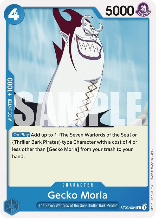Image for Gecko Moria (ST03-004) (3004) (Starter Deck 17: BLUE Donquixote Doflamingo) - One Piece Card Game